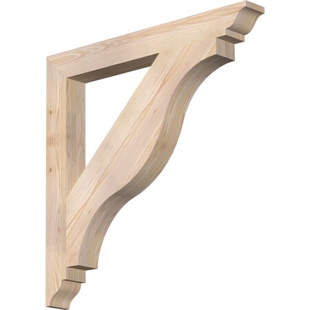 Ekena Millwork Funston Traditional Smooth Bracket, Douglas Fir, 3 1/2"W x 32"D x 32"H BKT04X32X32FST01SDF